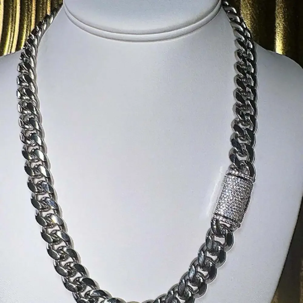 10 Mm Sterling Silver Cuban Link Chain – 20 Inch